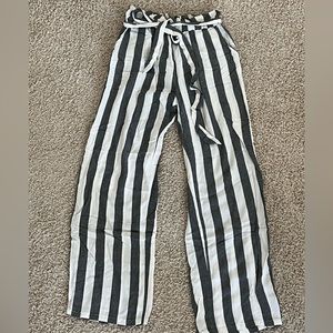 Striped linen pants